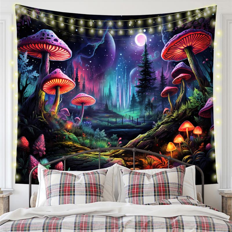 Nordic Nature Forest Landscape Mew Tapestry Background Cloth  HD Hanging Cloth Tapestry Home Decor