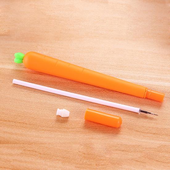 Funny Carrot 0.5mm Black Gel Ink Writing Pen Office School Supply Creative Gift