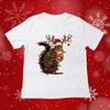 Eichhörnchen Rentier Frohe Weihnachten Lichter T-Shirt Volle Größe S-5XL Unisex T-Shirt