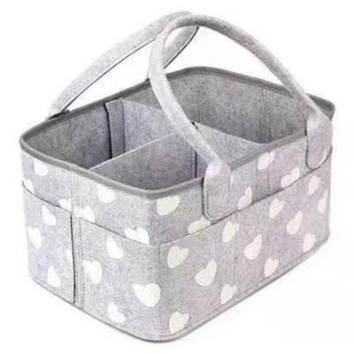 1/2pcs Felt Diaper Storage Bag Foldable Storage Bag Portable Home Travel Bag Multifunctional Storage Bag Suitable for Daily Use