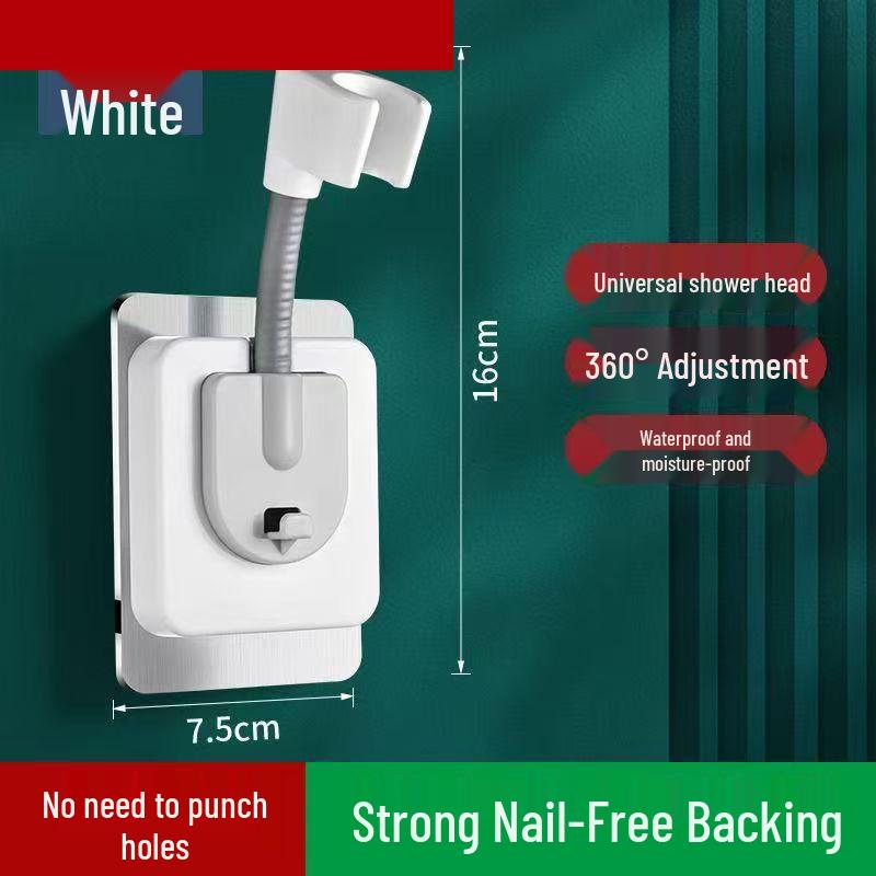 Adjustable Punch-Free Suction Cup Shower Head Holder - Secure & Versatile Bathroom Solution