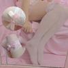 Pink Women Stockings Sexy Lace Bow Long Socks Lolita Knees High SocksThigh High Stockings Sweet Girls Kawaii Stockings Japanese