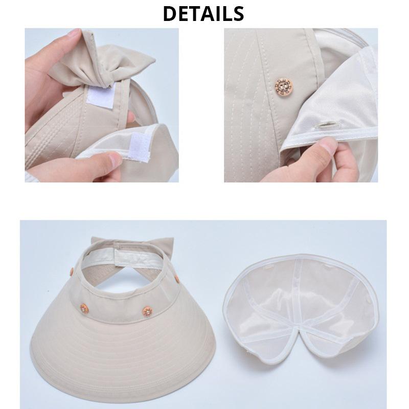 Letní skládací Klobouky proti slunci na dvě nošení Pro ženy Čepice s kšiltem Venkovní ochrana proti UV záření Plážový klobouk Ženy Prázdné cylindry