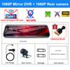 4K Front and Rear Camera 1080P Wireless Carplay Android Auto 10Inch Mirror Dash Cam for Car Dvr Video recorder Car Assecories