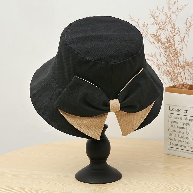 Women's Bucket Hats Bow Fashionable Cute Sweet Kawaii Summer Vacation Travel Big Brim Sunshade Sun Protection Hats For Girl