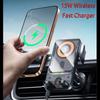 Nowy bezprzewodowy uchwyt na telefon do samochodu 15W Szybkie ładowanie bezprzewodowe Indukcja podczerwienią Stojak na telefon Uniwersalny Przezroczysty dla iPhone'a Xiaomi
