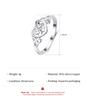 YILUOCD S925 Silver Love Heart Celtic Knot Ring for Women Hollow Out Geometric Ring Wedding Party Gifts Fine Jewelry