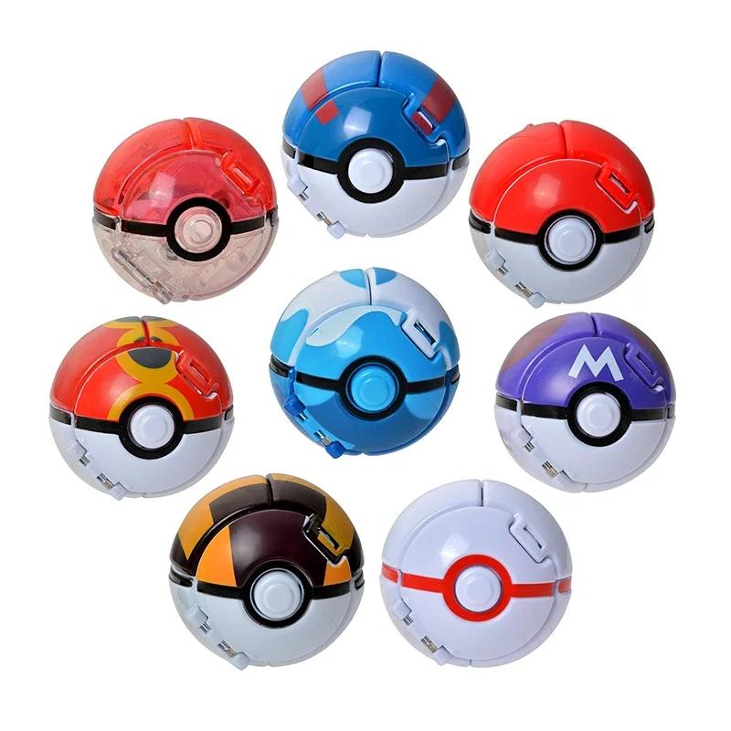 Figure Pokeball Anime Figurines Cartoons Pikachu Charizard Squirtle Pocket Monster Pet Anime Action Model Toy Kids Gift