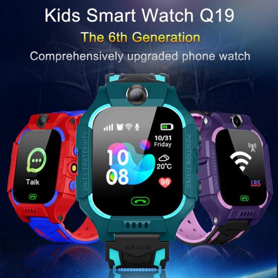 Q19 Kinder Smartwatch HD-kompatibles Display Sensitive Touch-Steuerung Zwei-Wege-Kommunikation 1,44-Zoll-Bildschirm Intelligent Anti-Verlust LED Digital
