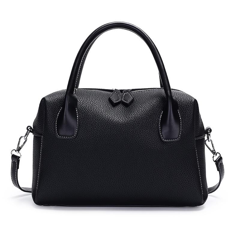 Женская ретро-модная сумка через плечо, кроссбоди, бостонская сумка - Коллекция Осень 2025 One Size чёрный