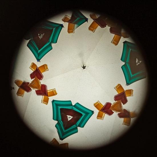 Brass Kaleidoscope 13.97 Cm Engraved Floral Design, Steampunk Brass Decor, Nautical Optical Collectible, Unique Retro Art Gift