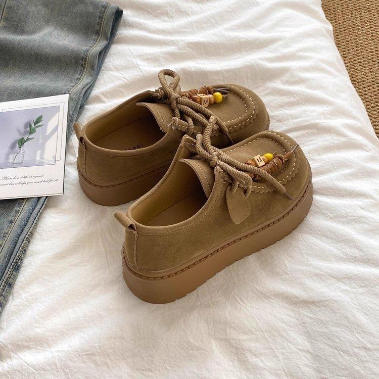 Scarpe pigre Doudou nuove scarpe autunnali a calzino scarpe casual retrò piattaforma rialzata Birkenstocks moda