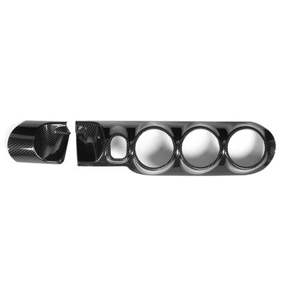 2Pcs Set Carbon Fiber Pattern Central Control Air Conditioning Vent Panel Trim Fit for Mercedes