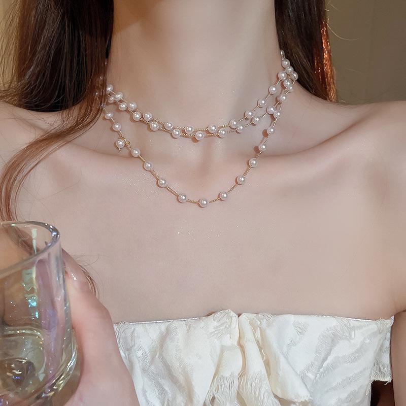 Elegant French Irregular Pearl Pendant Necklace: Versatile Luxury Clavicle Jewelry for Women