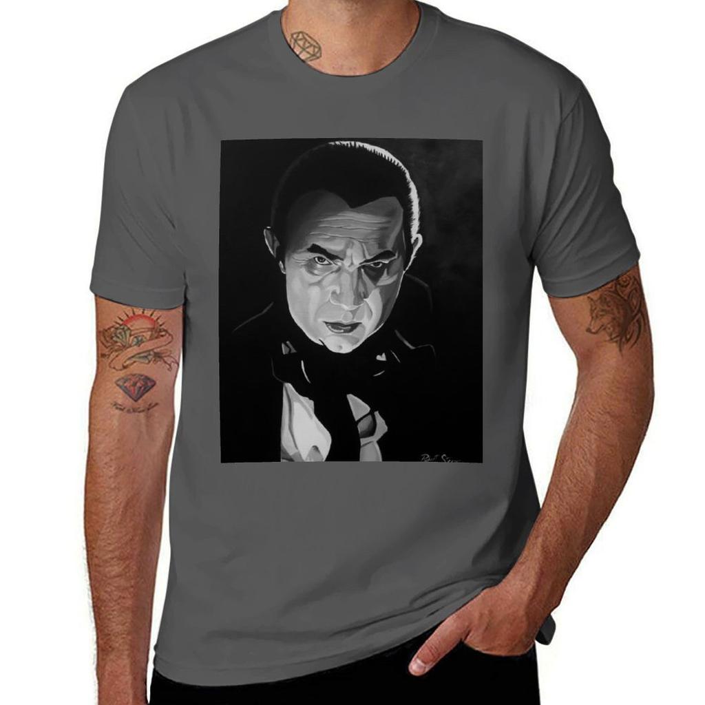 Lugosis Dracula Tshirt Basic Simple Casual Short Sleeve Tee