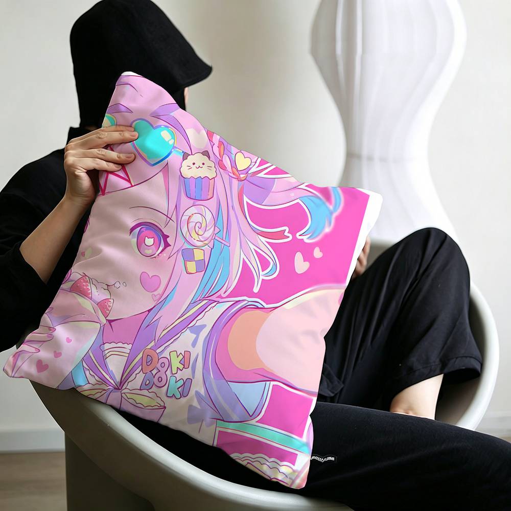 Natsuki Doki Doki Pillow Gift Home Office Decoration Bedroom Sofa Car Cushion Cover case x