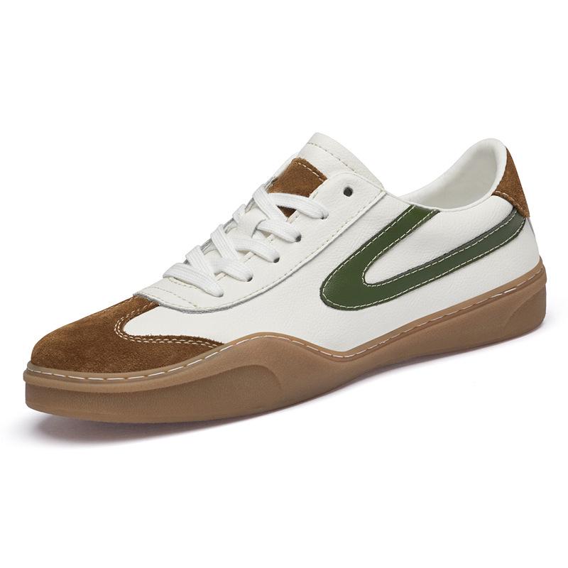 2025 Men s Plus Size Genuine Leather Retro German Training Shoes with Versatile Rubber Sole 39