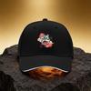 Chinese Style Lion Dance Blessing Hat, Unisex Printed Baseball Cap Sandwich Brim Sports Cap, Suitable for Daily Commuting and Tr