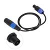 Speaker Cable, Elastic Portable Speakon Speaker Cable, Male To Female 4 Core Plug Ohm Head Speakon Cable, Speaker Connection Wire for Speaker