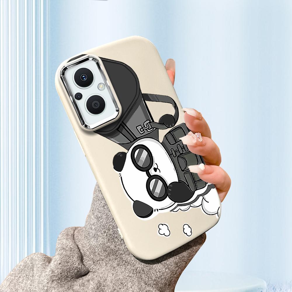 For Vivo V23 V25 V27 V29 V30 Y27S Y28 Y33S Y36 Infinix Hot30I Hot40 Tecno Spark20 Cartoon Black Cat Silver Edge Soft Liquid Silicone Protective Casing