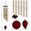 Dzwonki wietrzne - Stop aluminium, 6/12 rurek, złoty/srebrny, czysty dźwięk, z haczykiem do domu/na zewnątrz, dekoracja weselna, imprezowa, pamiątkowa