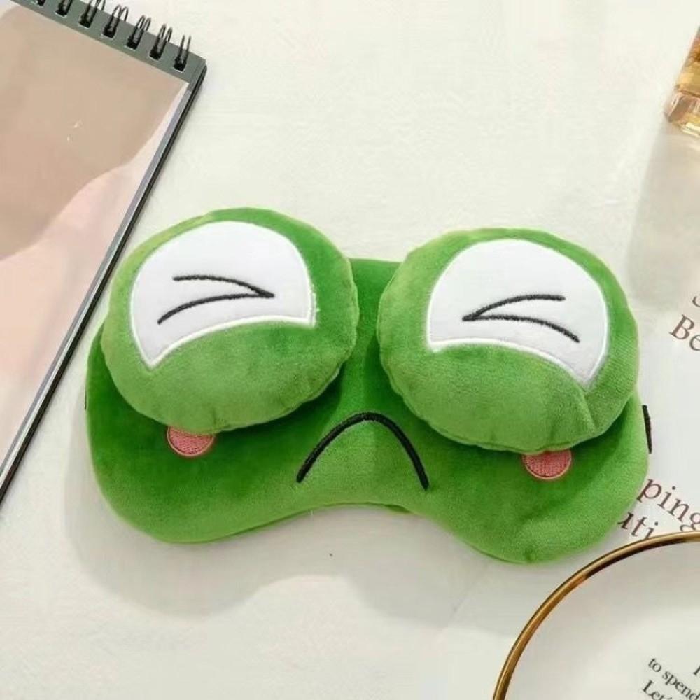 Příjemná na kůži Žába Spací maska na oči Kreslený plyšový 3D maska na oči Krásný kryt na oči na spaní Cestovní šlofík