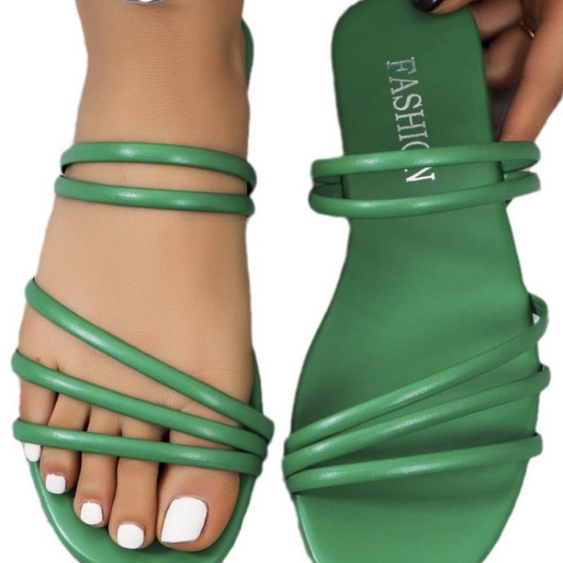 

Простые и тонкие сандалии для женщин 42 зелёный