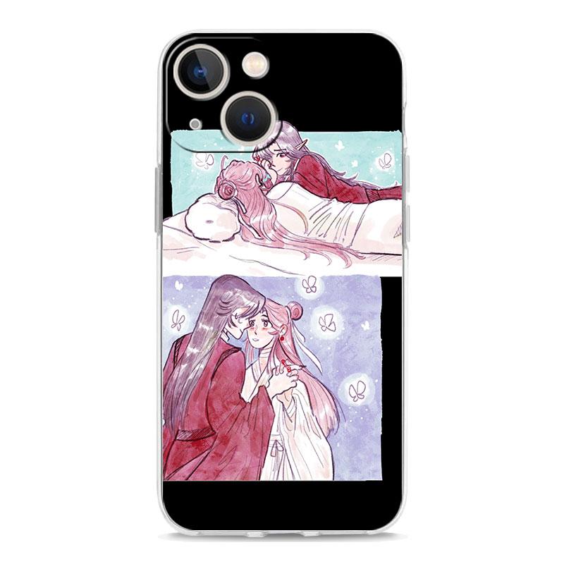 TGCF Heaven Official's Blessing Luxuriöse transparente Telefonhülle für iPhone 14 13 12 11 Pro Max XS X XR SE 7 8 Plus TPU Clear Cover