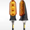 2pcs Motorcycle LED Turn Signal Lights 8mm Mini Amber Flashing Light Blinker Turn Signal Lamp 12V Moto Indicator Accessories