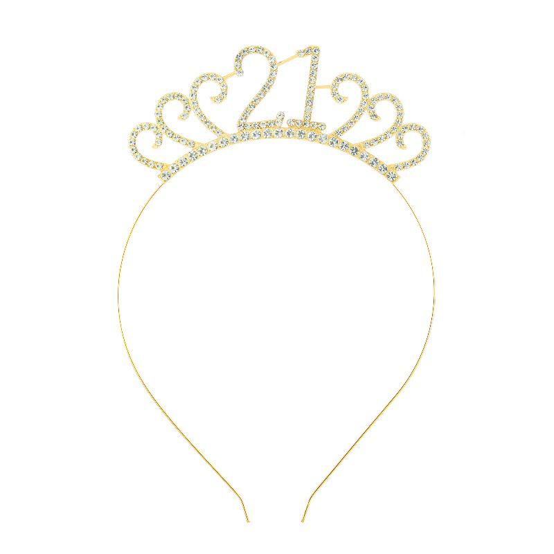 Cross-Border Digital Birthday Crown Set: Headdress, Party Shoulder Strap & Etiquette Belt Photo Prop for Girls