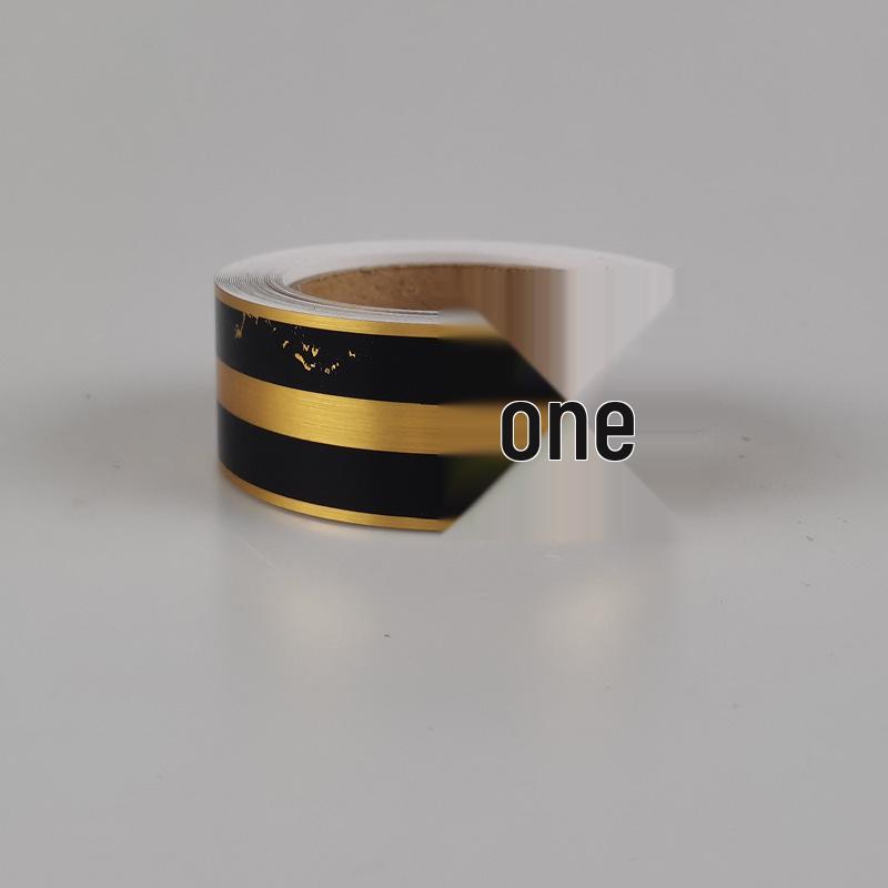 Gilded Black Gold PVC Self-Adhesive Floor and Wall Tile Edge Line Stickers