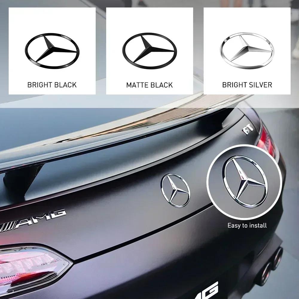 Autocollant de Voiture Pour Mercedes Benz Logo Mercedes Badges Couvercle Décalcomanie Emblème d'Autocollant 3D ABS pour Coffre Arrière de Voiture Pour Mercedes Benz W177 Classe A