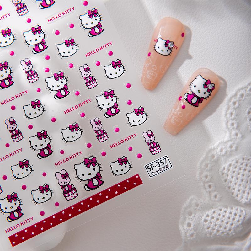 Sky New Hello Kitty Keycap, Nail Art & Phone Camera Stickers - Cute Sanrio Cartoon Designs