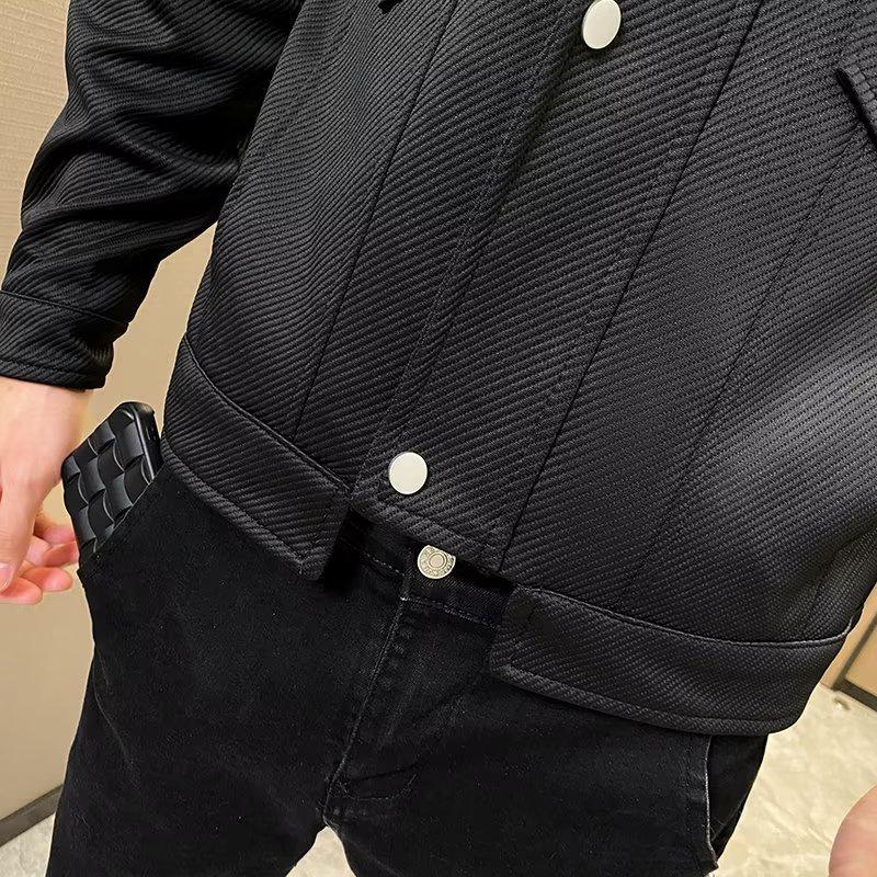 Men's Slim Casual Stand Collar Jacket - Trendy Workwear for Autumn/Winter 2023