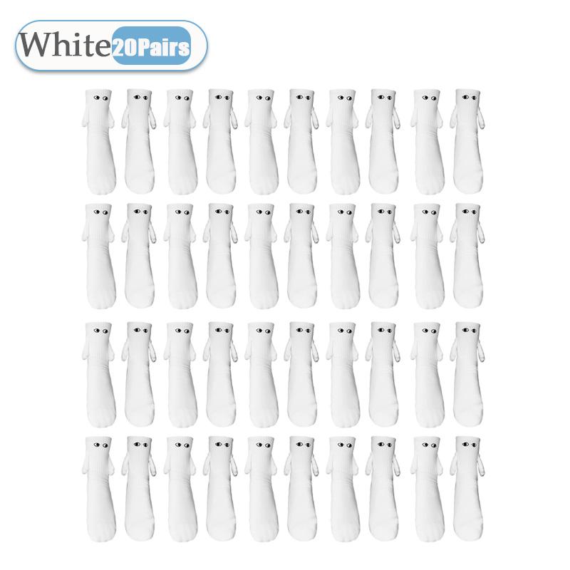 Xiaomi 1-20Pairs Magnetic Hand Holding Socks Funny 3D Eyes Slouchy Mid Calf Crew Warm Winter Fall Stackable Novelty Gift for Couple