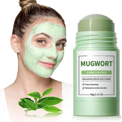 Beifuß-Akne-Tonmaske, Tiefenreinigung, Porenverengung, Ölkontrolle, Feuchtigkeitscreme, Hautpflege-Schlammmaske