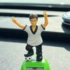 Giocattolo Solare Calcio Oscillante per Cruscotto Auto, Testa Oscillante Calcio, Decorazione Auto Scuotente per Veicolo Scrivania Ufficio, Regalo per Appassionati di Sport