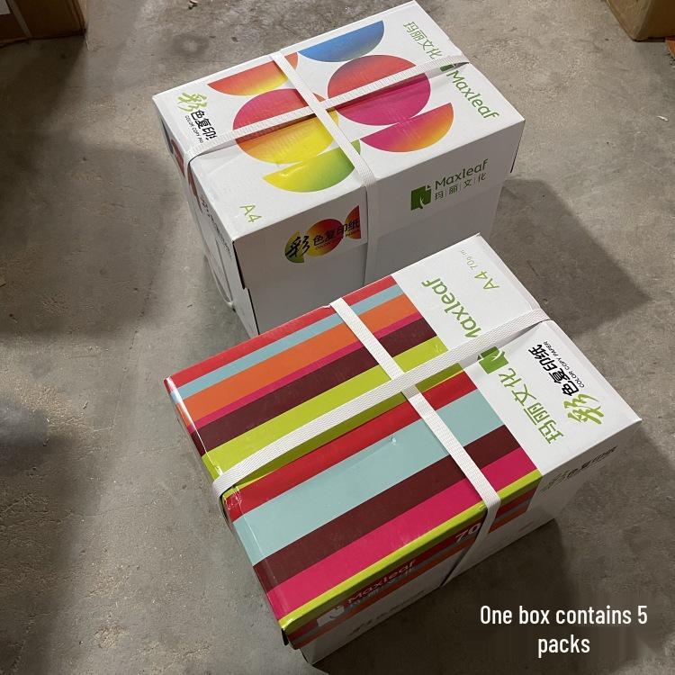 Mary A4 Color Copy Paper - Pink, Red, Light Blue, Orange, Deep Green, Yellow - Thick 80g/70g for Printing & Crafts