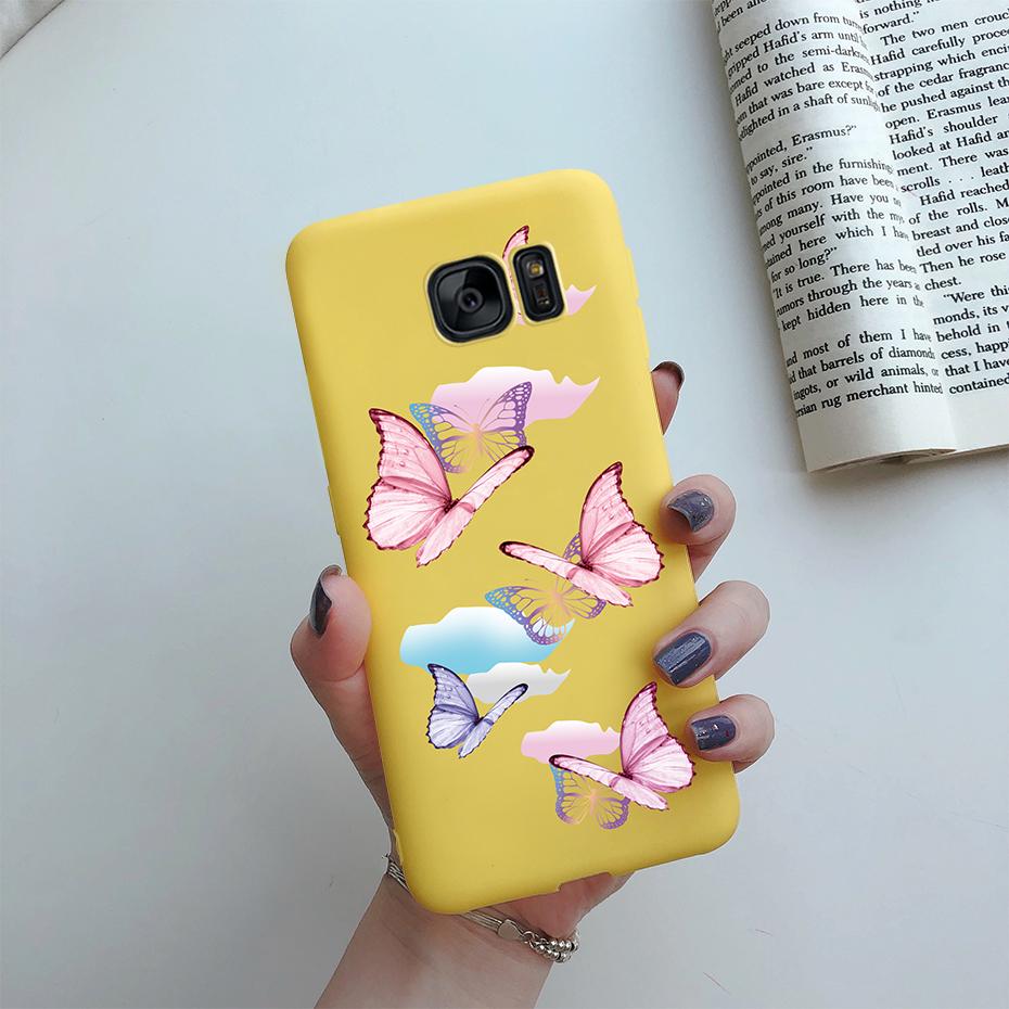 For Samsung Galaxy S6 S7 Edge Case Cute Love Heart Flower Silicone TPU Soft Cases Cover For Samsung S6 S7 S 6 7 Edge Phone Case