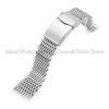 4.0 Cinturini in Acciaio Inossidabile Spesso a Maglia di Squalo per Seiko Fibbia Regolabile Solida Cinturino per Orologio Subacqueo 18/20/22mm Braccialetto di Lusso