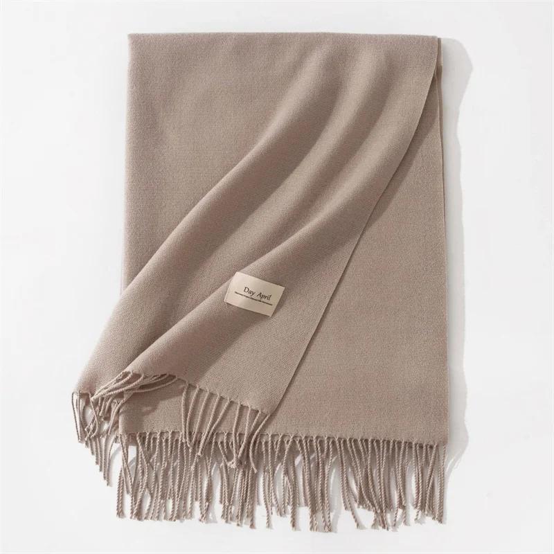 Cashmere Scarves for Women  Winter Shawls Warm Wraps Lady Pashmina Solid Print Blanket Scarf Neck Headband Hijabs Stoles