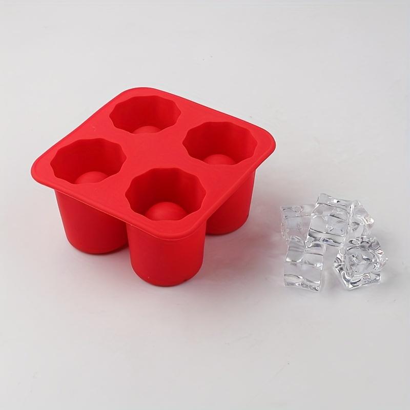 4 Becherform Silikon Eiswürfelform Shotglas Eisform Eiswürfelform Sommer Bar Party Bier Eis Cocktail Kaltgetränke Werkzeuge