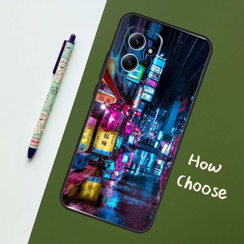 

Japanese Night City Aesthetic Case For Xiaomi Redmi Note 13 11 10 12 14 15 Pro Plus Cover For Redmi 15 14C 10C 13C 12C 15C Redmi 13C