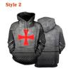 Knight Templar Mens Hoodie Sweatshirt 3d Printed Men Women Casual Hooded Sweatshirts Pullover Hip Hop Harajuku Streetwear Tops