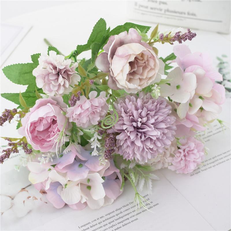 Artificial Flowers, 7-pronged Artificial Flowers, Peony Bouquets, Plastic Flowers, Daisies, Silk Fabric Flowers, Dried Flowers, Home Decoration