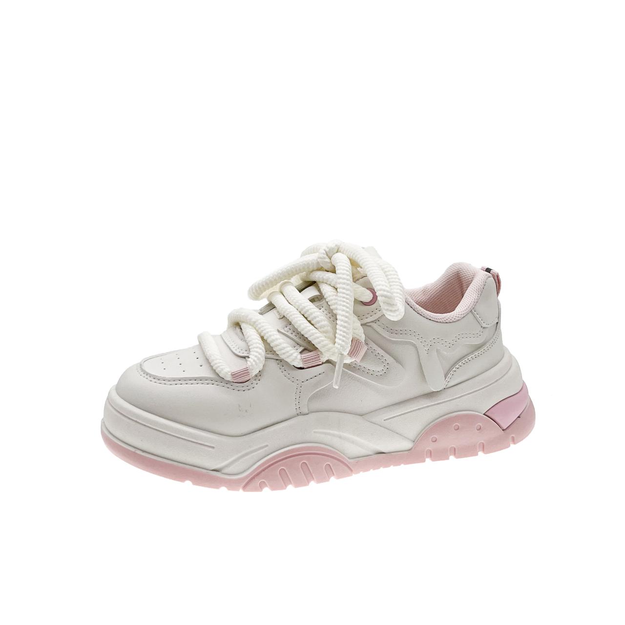 

Весенние милые розовые кроссовки на платформе для женщин, вулканизированные кроссовки, белые дышащие летние модные повседневные спортивные женские туфли 35 розовый