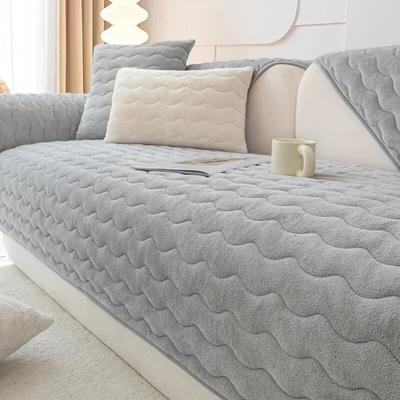 Winter Thicken Sofa Mat Cover Universal Non-slip Sofa Towel Pad Warm Plush L Shape Couch Towel Slipcovers for Living Room