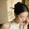 Elegant Lotus Wood Hair Stick with Tassel Traditional Chinese Hair Accessories Charming Hairpin for Women's Updo Styling Tools