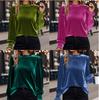 Tshirt Casual Long Sleeve Pullover With Spliced Design For Daily Wear