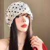 Niche ins polka dot three-dimensional petal baotou hat women's spring and summer thin breathable lace stack hat sweet and cool air-cooled hat